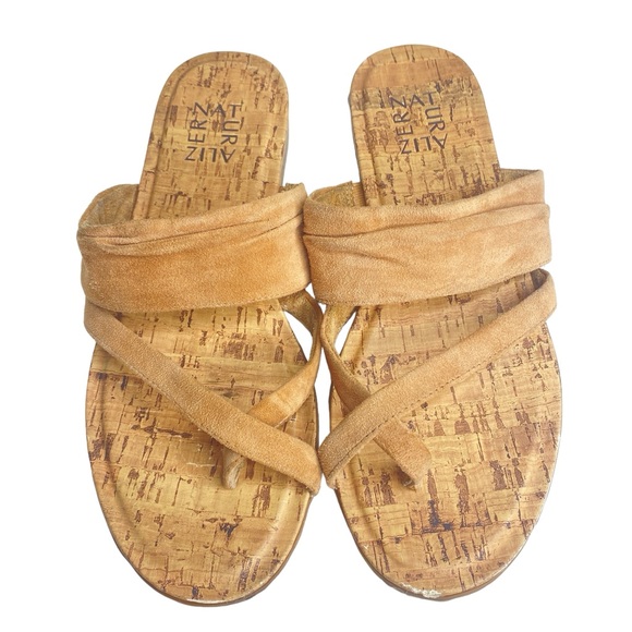 Naturalizer Shannon tan suede toe sandal size 7.5 - Picture 3 of 11